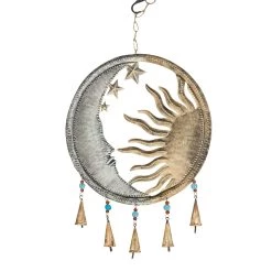 Budget π 19" Sun & Moon Metal Eclectic Windchime by Ivory and Iris π