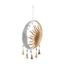 Budget 🛒 19" Sun & Moon Metal Eclectic Windchime by Ivory and Iris 😀 -Cheap Ivory and Iris Store D403364S 2