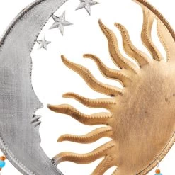 Budget 🛒 19" Sun & Moon Metal Eclectic Windchime by Ivory and Iris 😀 -Cheap Ivory and Iris Store D403364S 5