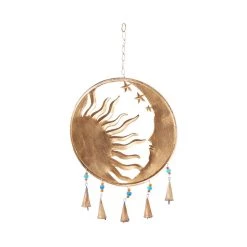 Budget 🛒 19" Sun & Moon Metal Eclectic Windchime by Ivory and Iris 😀 -Cheap Ivory and Iris Store D403364S 8