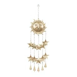 Best deal ✔️ 35" Gold Sun & Stars Metal Eclectic Windchime by Ivory and Iris ❤️