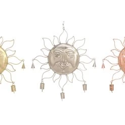 Outlet 🎉 Multi Colored Metal Sun Eclectic Windchime Set by Ivory and Iris 🌟 -Cheap Ivory and Iris Store D403373S 2