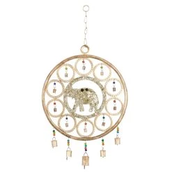 Best Pirce 🎁 27" Gold Elephant Dreamcatcher Windchime by Ivory and Iris 🎉
