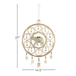 Best Pirce 🎁 27" Gold Elephant Dreamcatcher Windchime by Ivory and Iris 🎉 -Cheap Ivory and Iris Store D403375S 6