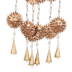 New 🔔 35" Gold Metal Sun Eclectic Windchime by Ivory and Iris ⌛ -Cheap Ivory and Iris Store D403377S 3