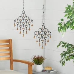 Flash Sale β 24" Black Metal Eclectic Windchime by Ivory and Iris π 15 Flash Sale β 24" Black Metal Eclectic Windchime by Ivory and Iris π -Cheap Ivory and Iris Store D403378S 7