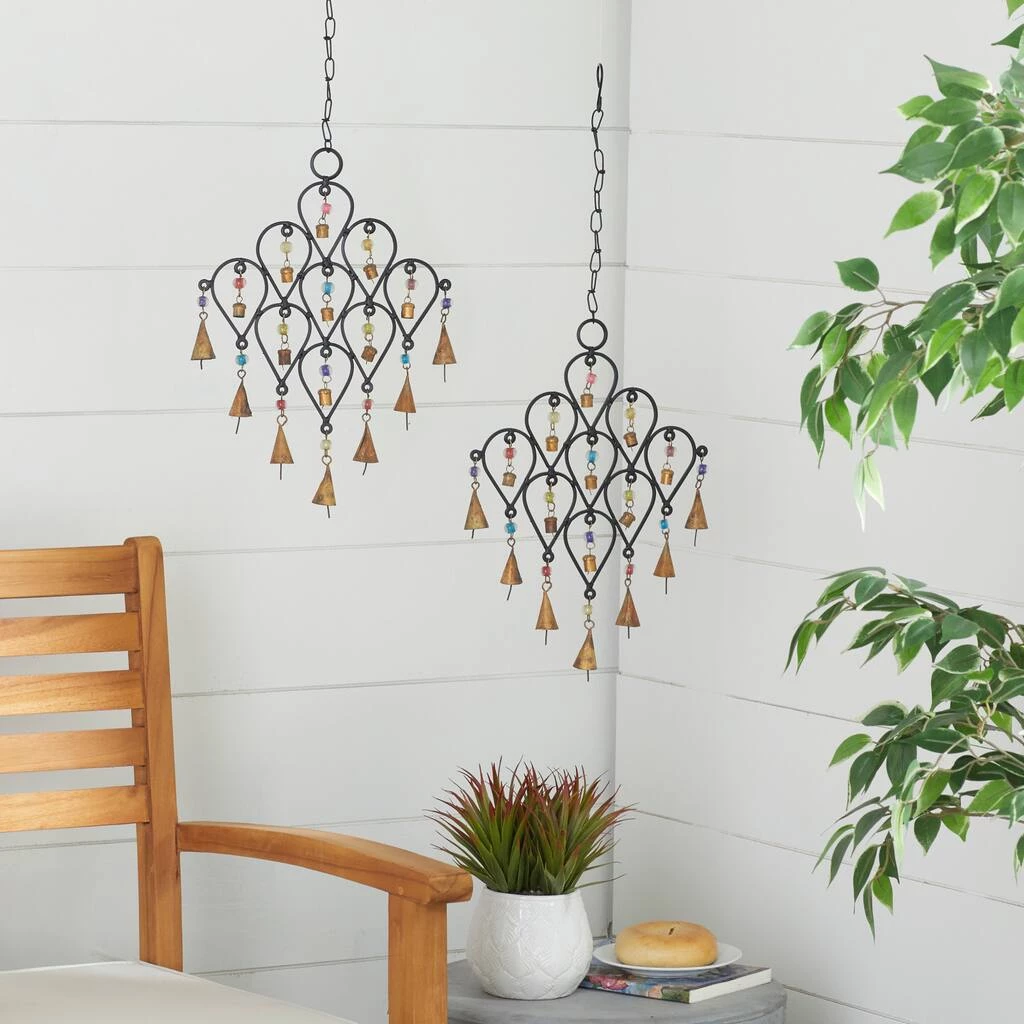 Flash Sale β 24" Black Metal Eclectic Windchime by Ivory and Iris π 8 Flash Sale β 24" Black Metal Eclectic Windchime by Ivory and Iris π - Image 8