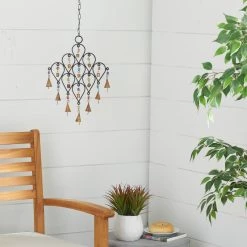 Flash Sale β 24" Black Metal Eclectic Windchime by Ivory and Iris π 12 Flash Sale β 24" Black Metal Eclectic Windchime by Ivory and Iris π -Cheap Ivory and Iris Store D403378S 8