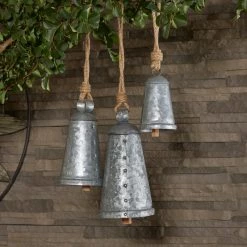 Wholesale 😍 Gray Metal Rustic Windchime Set by Ivory and Iris 😉 -Cheap Ivory and Iris Store D403380S 4