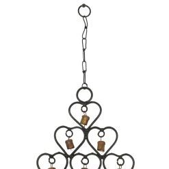 Best deal 🤩 31" Brass Metal Heart Eclectic Windchime by Ivory and Iris 🎁 -Cheap Ivory and Iris Store D403381S 4