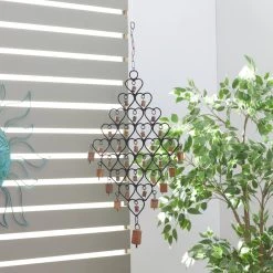 Best deal 🤩 31" Brass Metal Heart Eclectic Windchime by Ivory and Iris 🎁 -Cheap Ivory and Iris Store D403381S 6