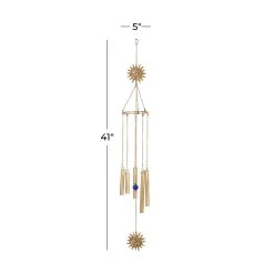 New 🧨 41" Gold Sun Eclectic Windchime by Ivory and Iris 😍 -Cheap Ivory and Iris Store D403384S 5