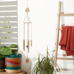 New 🧨 41" Gold Sun Eclectic Windchime by Ivory and Iris 😍 -Cheap Ivory and Iris Store D403384S 6