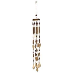 Discount π― 33" Gold Metal Charmed Hearts Coastal Windchime by Ivory and Iris π