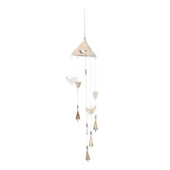 Best Pirce π 32" Gold Bird Mango Wood Eclectic Style Windchime by Ivory and Iris π