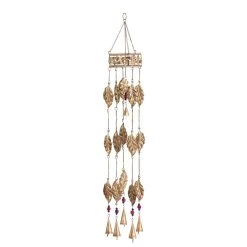 Budget 🤩 35" Brown Metal Feather Traditional Windchime by Ivory and Iris 😀