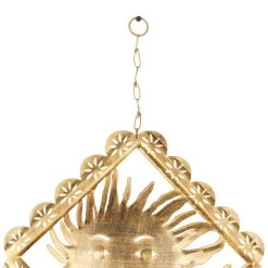 Wholesale 😉 Gold Sun Metal Eclectic Windchime by Ivory and Iris 😍 -Cheap Ivory and Iris Store D403390S 3