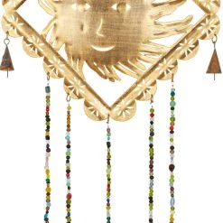 Wholesale 😉 Gold Sun Metal Eclectic Windchime by Ivory and Iris 😍 -Cheap Ivory and Iris Store D403390S 4