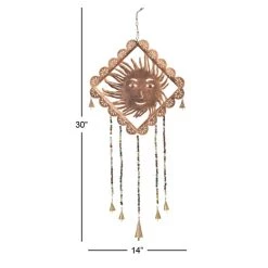Wholesale 😉 Gold Sun Metal Eclectic Windchime by Ivory and Iris 😍 -Cheap Ivory and Iris Store D403390S 5