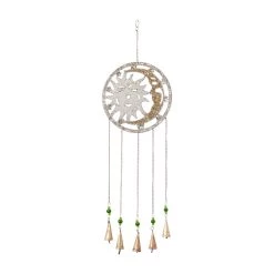 Coupon π₯° Silver Sun & Moon Metal Eclectic Windchime by Ivory and Iris π