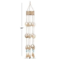 New 🛒 Gold Metal Boho Windchime by Ivory and Iris 😀 -Cheap Ivory and Iris Store D403393S 6