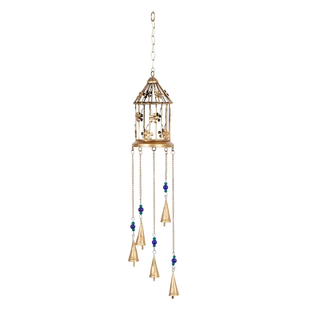 Brand new π― 33" Gold Metal Floral Eclectic Wind Chime by Ivory and Iris π 1 Brand new π― 33" Gold Metal Floral Eclectic Wind Chime by Ivory and Iris π