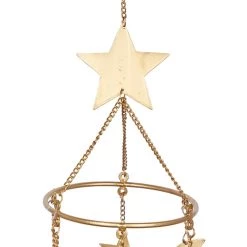 Top 10 🛒 39" Gold Metal Eclectic Moon & Stars Wind Chime by Ivory and Iris ✨ -Cheap Ivory and Iris Store D403405S 3