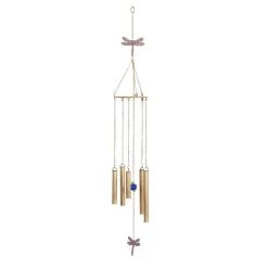 Top 10 🔔 40" Gold Metal Eclectic Dragonfly Wind Chime by Ivory and Iris ⌛