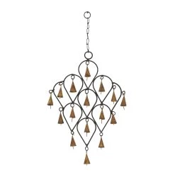 Hot Sale 😀 18" Brass Metal Eclectic Hoops Wind Chime by Ivory and Iris 🤩
