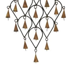 Hot Sale 😀 18" Brass Metal Eclectic Hoops Wind Chime by Ivory and Iris 🤩 -Cheap Ivory and Iris Store D403409S 4