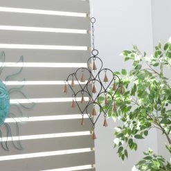 Hot Sale 😀 18" Brass Metal Eclectic Hoops Wind Chime by Ivory and Iris 🤩 -Cheap Ivory and Iris Store D403409S 6