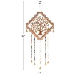 Promo 😀 29" Gold Metal Tree Eclectic Wind Chime by Ivory and Iris 🎉 -Cheap Ivory and Iris Store D403411S 8