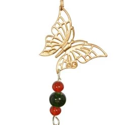 Cheap 🥰 34" Gold Metal Traditional Butterfly Wind Chime by Ivory and Iris 💯 -Cheap Ivory and Iris Store D403412S 4