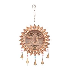 New 🔥 19" Brown Metal Eclectic Sun Wind Chime by Ivory and Iris 🧨 -Cheap Ivory and Iris Store D403413S 5