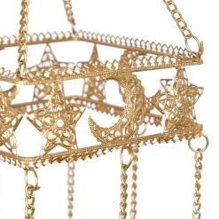 Buy 🌟 32" Gold Metal Traditional Sun & Stars Wind Chime by Ivory and Iris 🎁 -Cheap Ivory and Iris Store D403414S 5