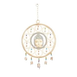 Best Sale β 27" Gold Metal Eclectic Buddha Dream Catcher Wind Chime by Ivory and Iris π₯