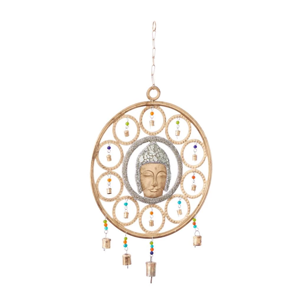 Best Sale β 27" Gold Metal Eclectic Buddha Dream Catcher Wind Chime by Ivory and Iris π₯ 2 Best Sale β 27" Gold Metal Eclectic Buddha Dream Catcher Wind Chime by Ivory and Iris π₯ - Image 2