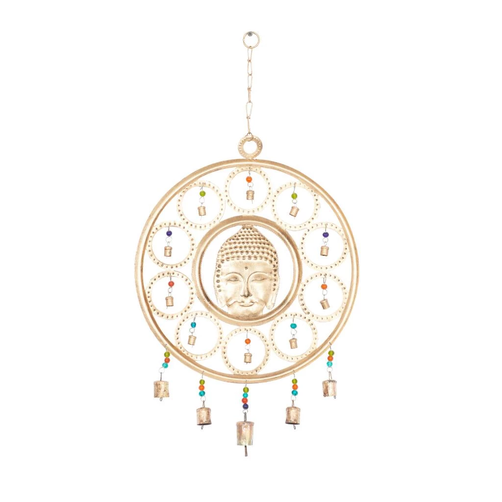 Best Sale β 27" Gold Metal Eclectic Buddha Dream Catcher Wind Chime by Ivory and Iris π₯ 5 Best Sale β 27" Gold Metal Eclectic Buddha Dream Catcher Wind Chime by Ivory and Iris π₯ - Image 5