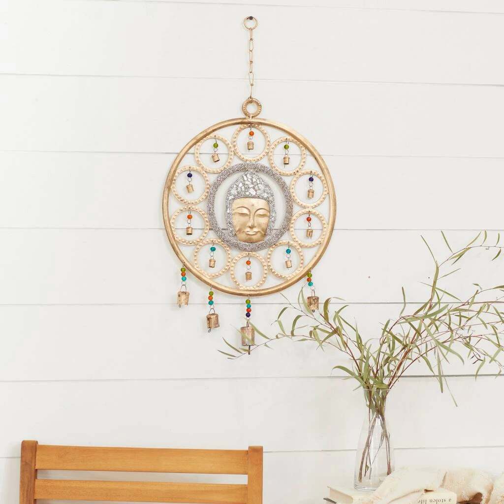 Best Sale β 27" Gold Metal Eclectic Buddha Dream Catcher Wind Chime by Ivory and Iris π₯ 7 Best Sale β 27" Gold Metal Eclectic Buddha Dream Catcher Wind Chime by Ivory and Iris π₯ - Image 7