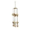 Brand new 😀 18" Brass Metal Eclectic Sun & Stars Wind Chime by Ivory and Iris ✔️