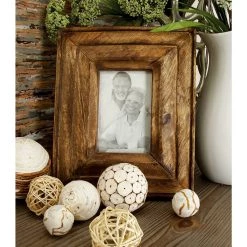 Coupon 🎉 Brown & Whitewashed Mango Wood Vintage Frame Set by Ivory and Iris 🌟 -Cheap Ivory and Iris Store D403431S 11