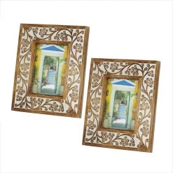 Wholesale 👍 2 Pack Brown Mango Wood Natural 9" x 11" Frame by Ivory and Iris ❤️ -Cheap Ivory and Iris Store D403434S 8