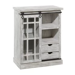 Top 10 ⭐ White Wood Farmhouse Cabinet, 34" x 28" x 16" by Ivory and Iris 💯