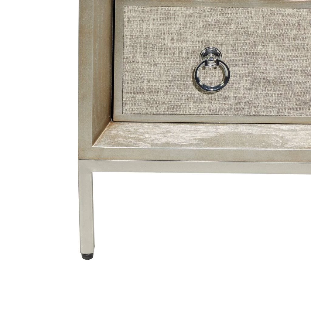 Best Sale β¨ Beige Linen and Wood Glam Chest, 32" x 32" x 16" by Ivory and Iris π 6 Best Sale β¨ Beige Linen and Wood Glam Chest, 32" x 32" x 16" by Ivory and Iris π - Image 6