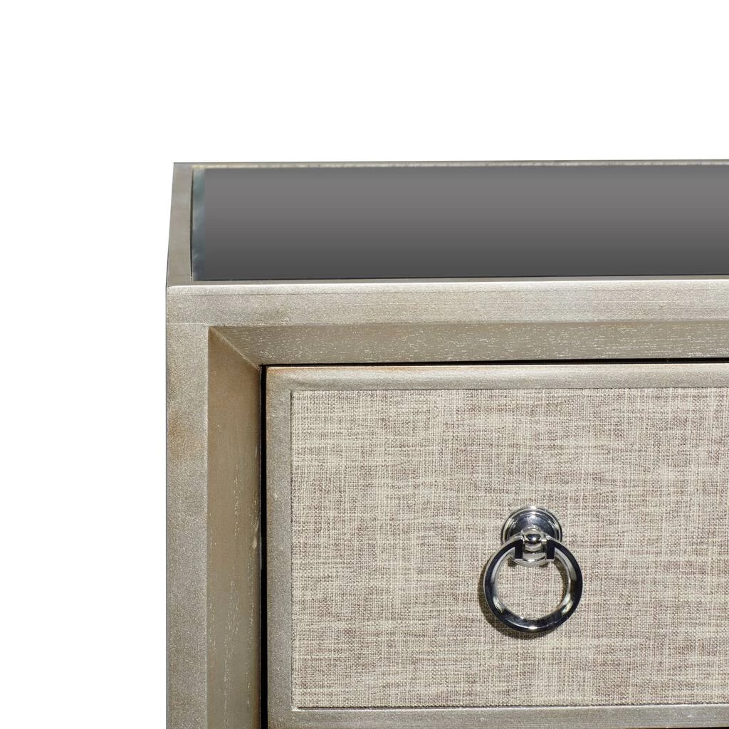 Best Sale β¨ Beige Linen and Wood Glam Chest, 32" x 32" x 16" by Ivory and Iris π 7 Best Sale β¨ Beige Linen and Wood Glam Chest, 32" x 32" x 16" by Ivory and Iris π - Image 7
