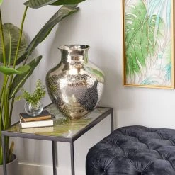 Best deal ✔️ 16" Silver Aluminum Contemporary Round Vase by Ivory and Iris 😍 -Cheap Ivory and Iris Store D404768S 6
