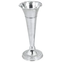 Best deal ✨ 15" Silver Aluminum Traditional Vase by Ivory and Iris ⭐