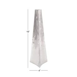 Buy 🎁 15" Silver Stainless Steel Industrial Vase by Ivory and Iris ✔️ -Cheap Ivory and Iris Store D404772S 6