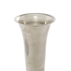Best Sale 🔔 14" Silver Aluminum Traditional Vase by Ivory and Iris 👏 -Cheap Ivory and Iris Store D404774S 4