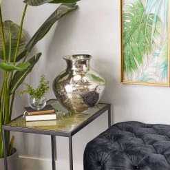 Flash Sale ✨ 13" Silver Aluminum Contemporary Round Vase by Ivory and Iris ✔️ -Cheap Ivory and Iris Store D404775S 7